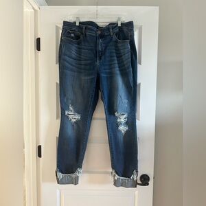 Judy Blue Dark Blue Distressed Jeans